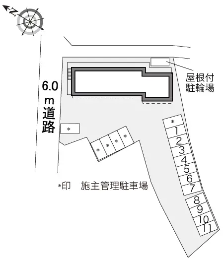 ★手数料０円★鴻巣市滝馬室　月極駐車場（LP）